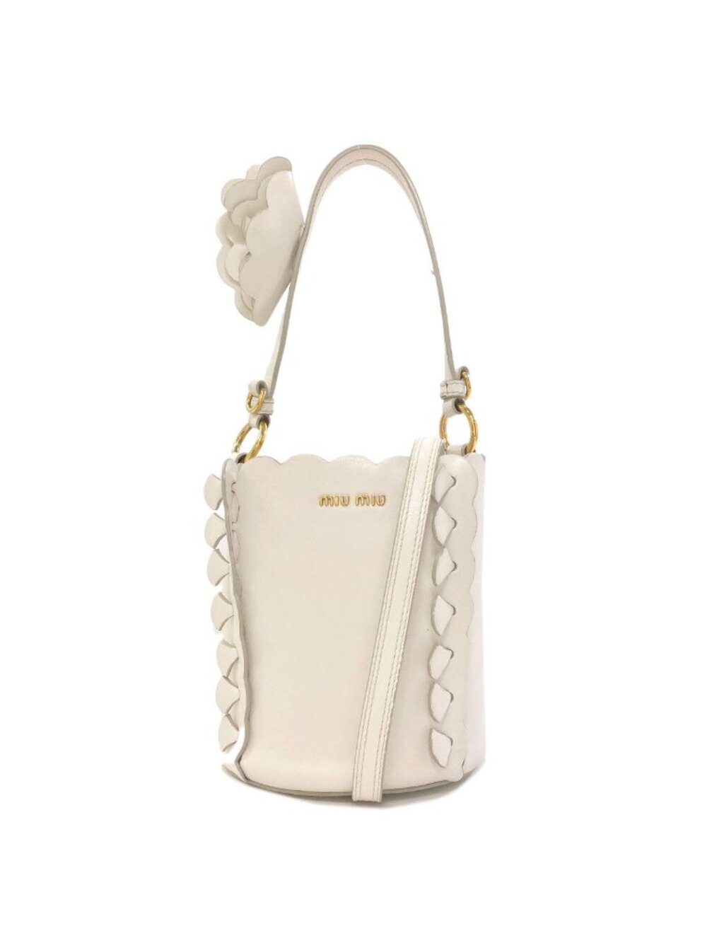 Miu Miu Flower Bucket Bag 2-Way Calfskin